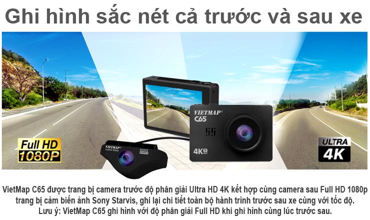 VIETMAP C65 -Camera ghi hình trước sau cao cấp – VietMap