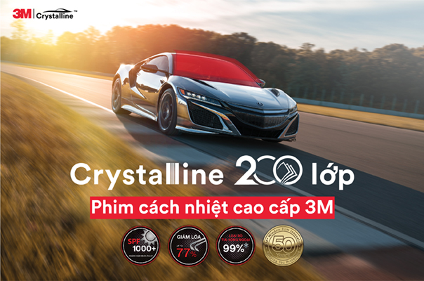 Dán phim cách nhiệt 3m Crystaline 200 lớn cao cấp