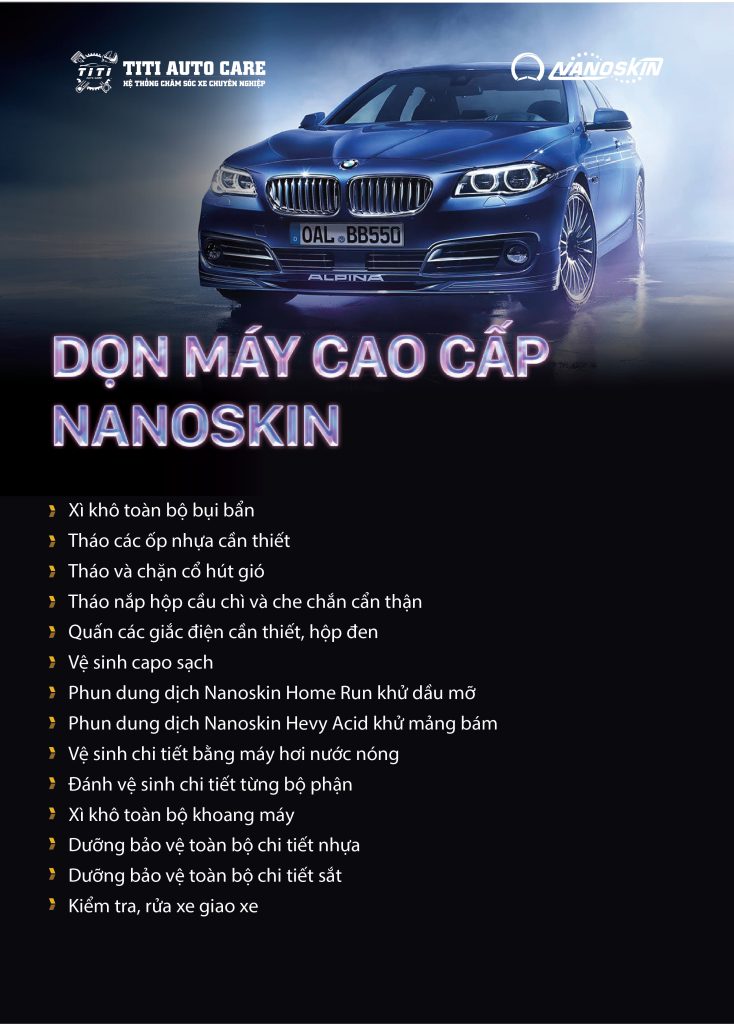 Quy trình thực hiện dọn khoang máy cao cấp tại TITI AUTO CARE Quy trình thực hiện dọn khoang máy cao cấp tại TITI AUTO CARE
